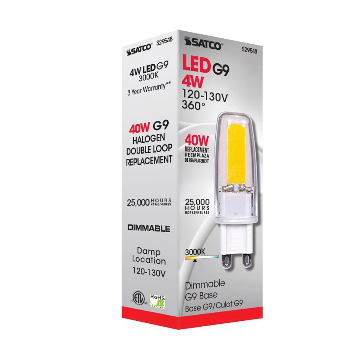 T4 Mini LED Bulb, 4 Watt, 480 Lumens, 3000K, G9 Base