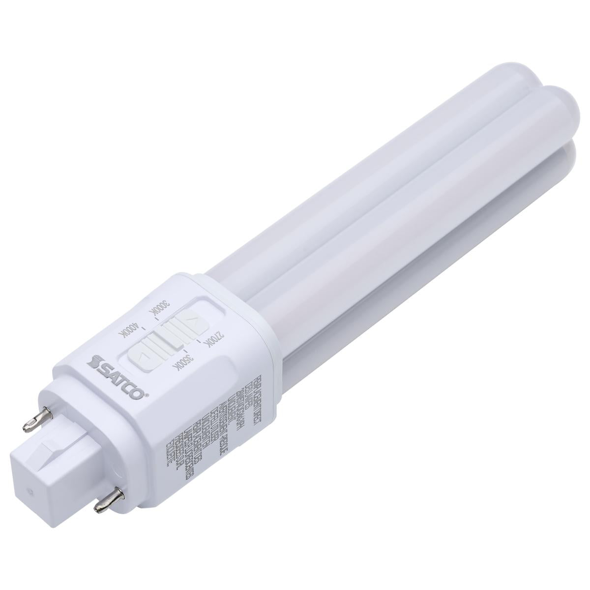 2 pin PL LED Lamp, 9W, 1200 Lumens, Ballast Bypass, 27K|30K|35K|40K, G24d Base - Bees Lighting