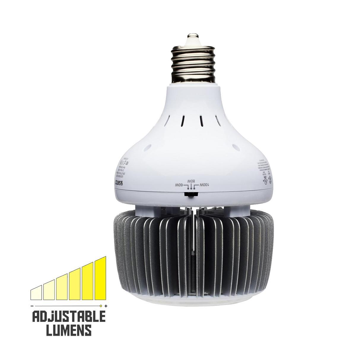 Retrofit LED High Bay Bulb, 100W, 14000 Lumens, 5000K, EX39 Mogul Extended Mogul Base, 120-277V - Bees Lighting