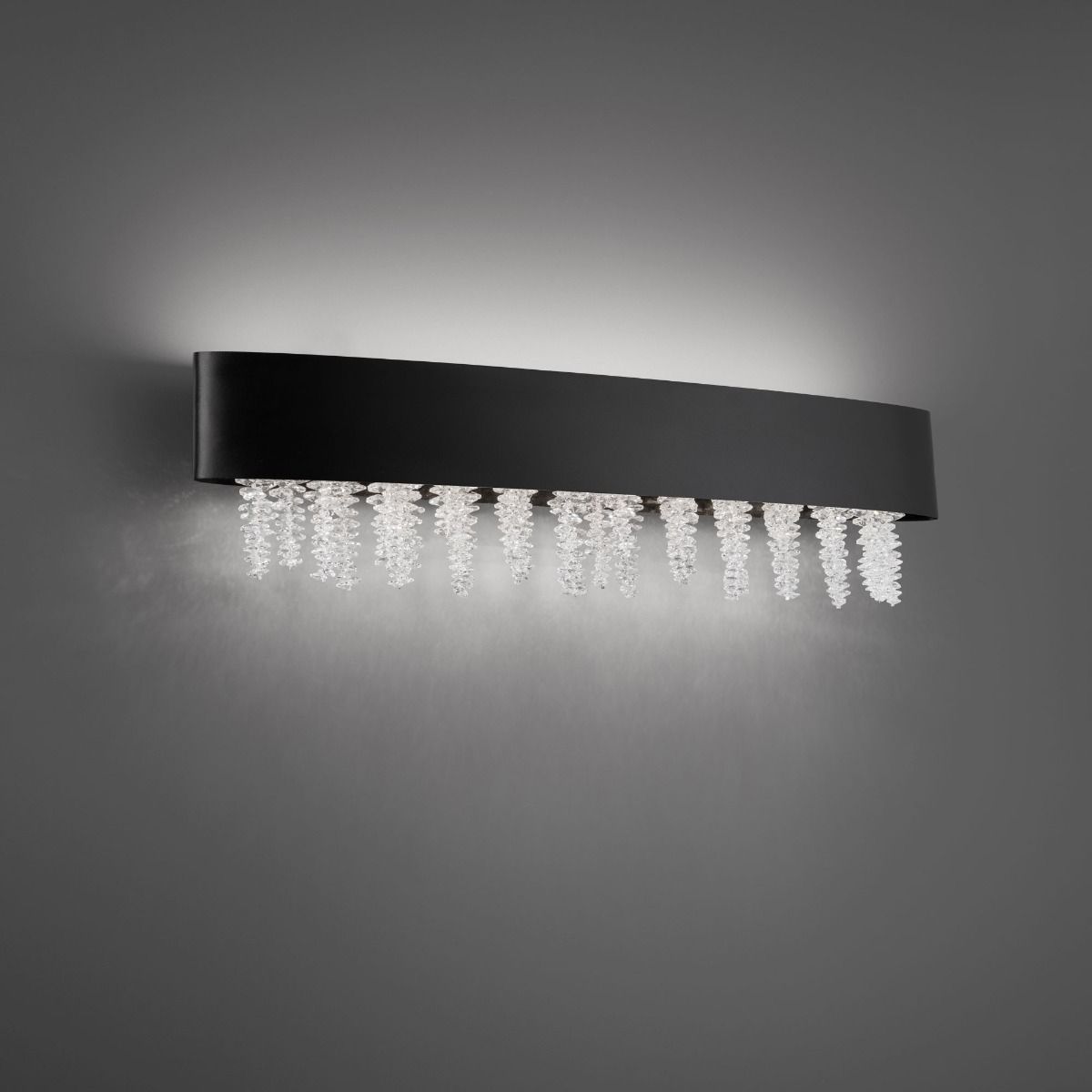 Soleil 10 in. LED Flush Mount Sconce Selectable CCT Black finish - Bees Lighting