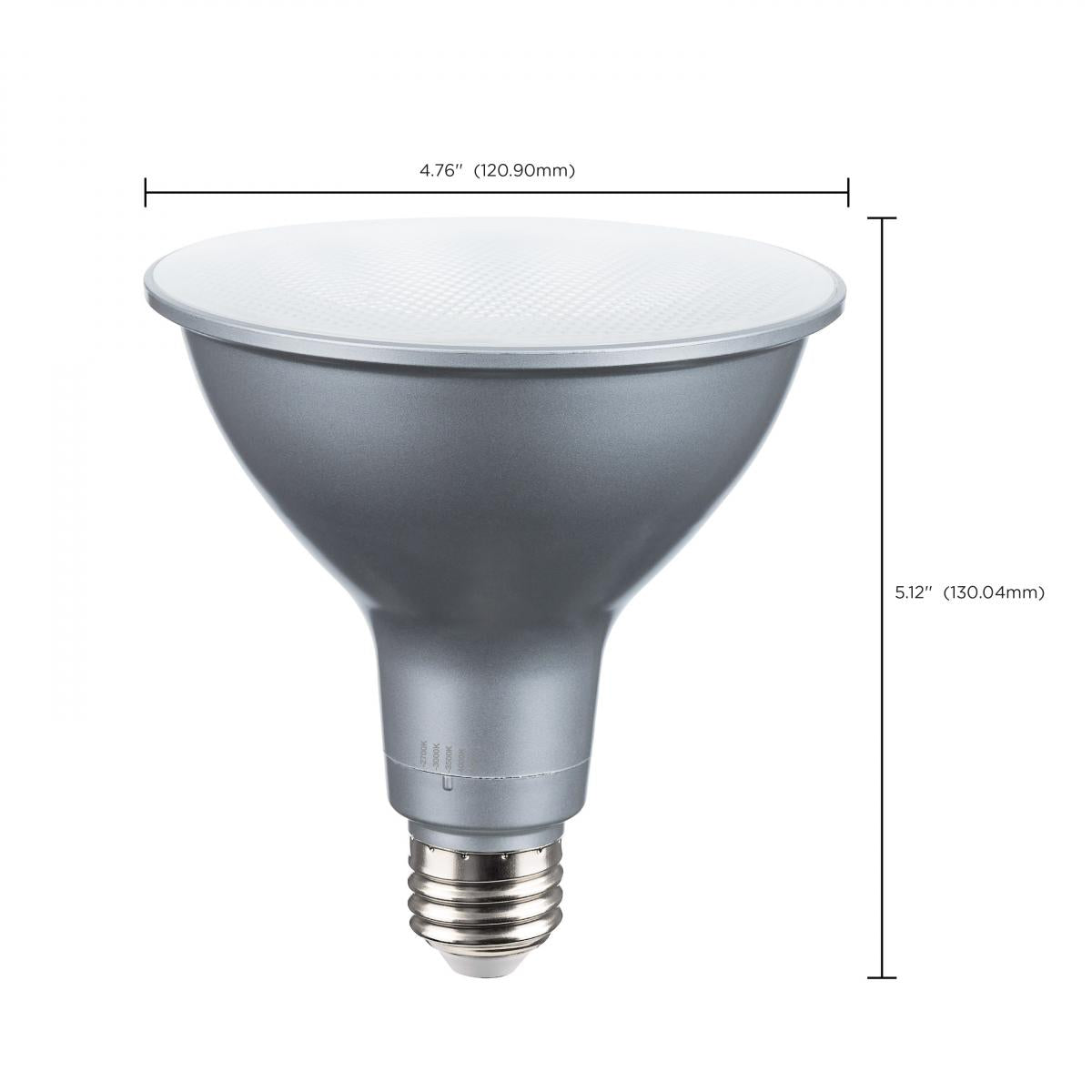 PAR38 Reflector LED Bulb, 19 Watt, 2400 Lumens, Selectable CCT 2700K to 5000K, E26 Medium Base, 40 Deg. Flood, 120-277V