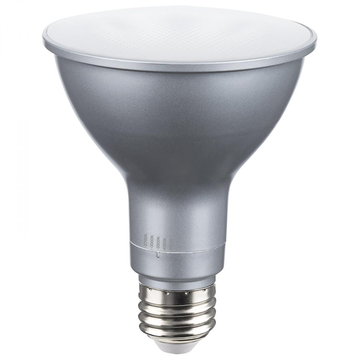 PAR30 Long Neck Reflector LED Bulb, 15 Watt, 1800 Lumens, Selectable CCT 2700K to 5000K, E26 Medium Base, 40 Deg. Flood, 120-277V