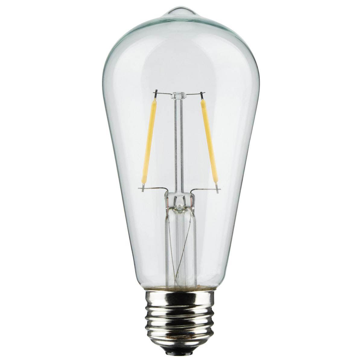 24 Feet LED String Light, 12 ST19 bulbs, Warm White 2200K, 120V, Indoor/Outdoor