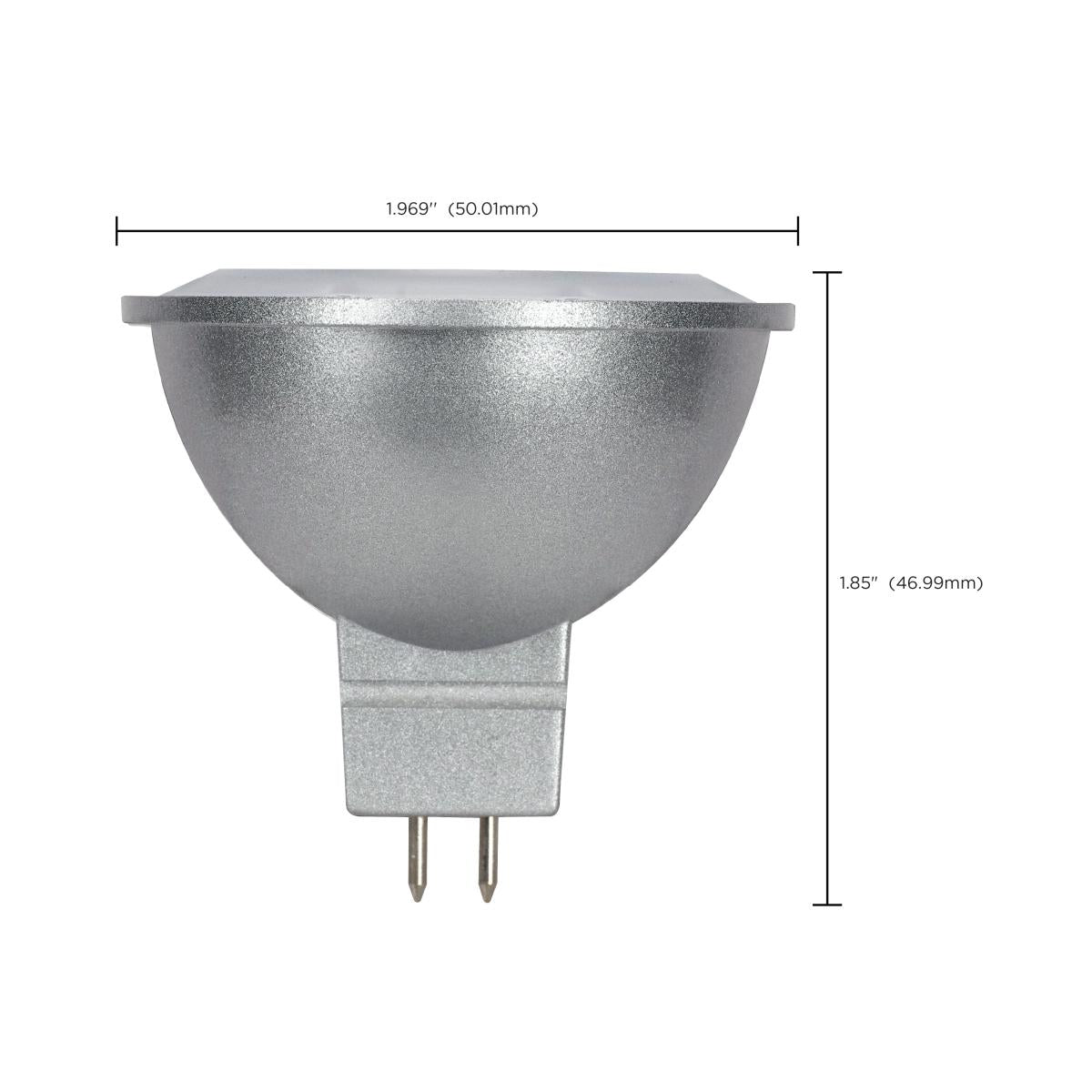 MR16 LED Bulb, 8 Watts, 490 Lumens, 3000K, 75W Equal, GU5.3 Base, 40° Flood, 12V - Bees Lighting
