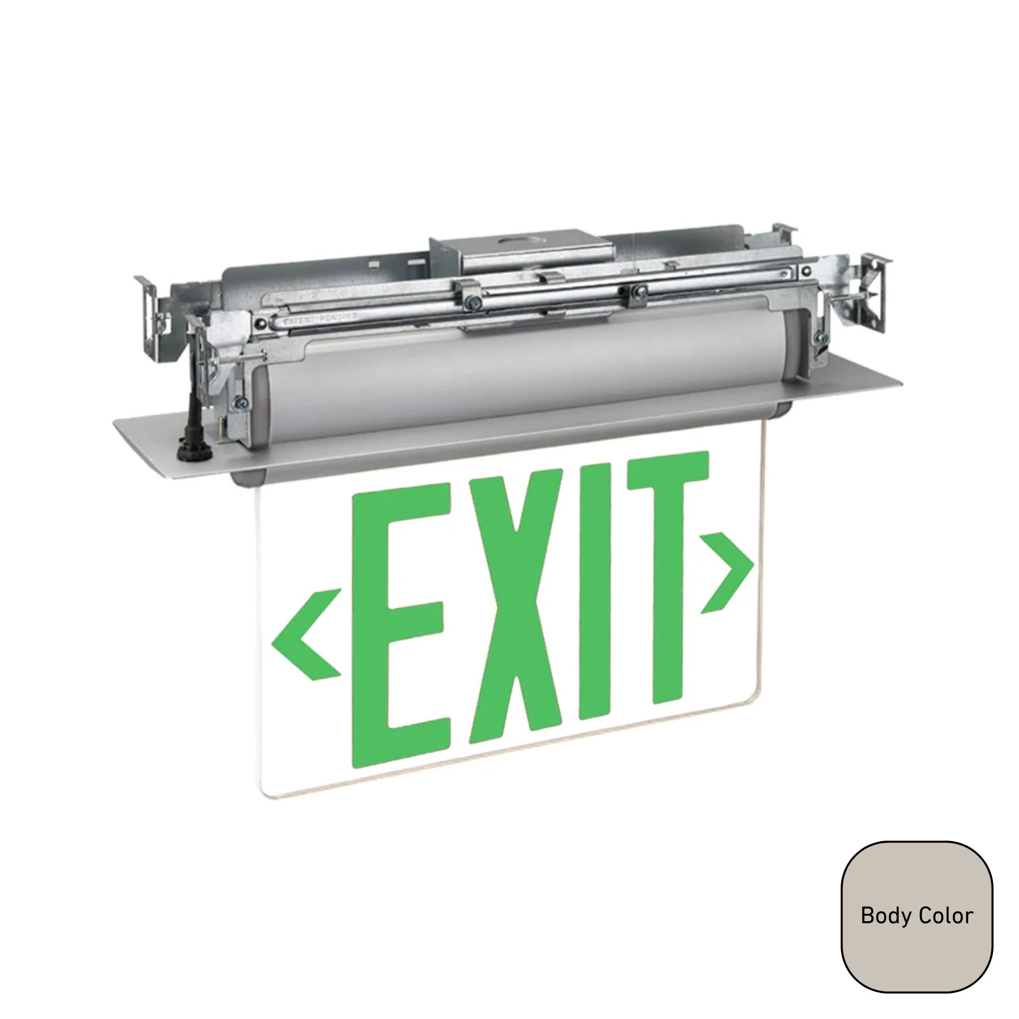 Exitronix Universal Swivel Mount LED Edge-Lit Exit Sign - Bees Lighting