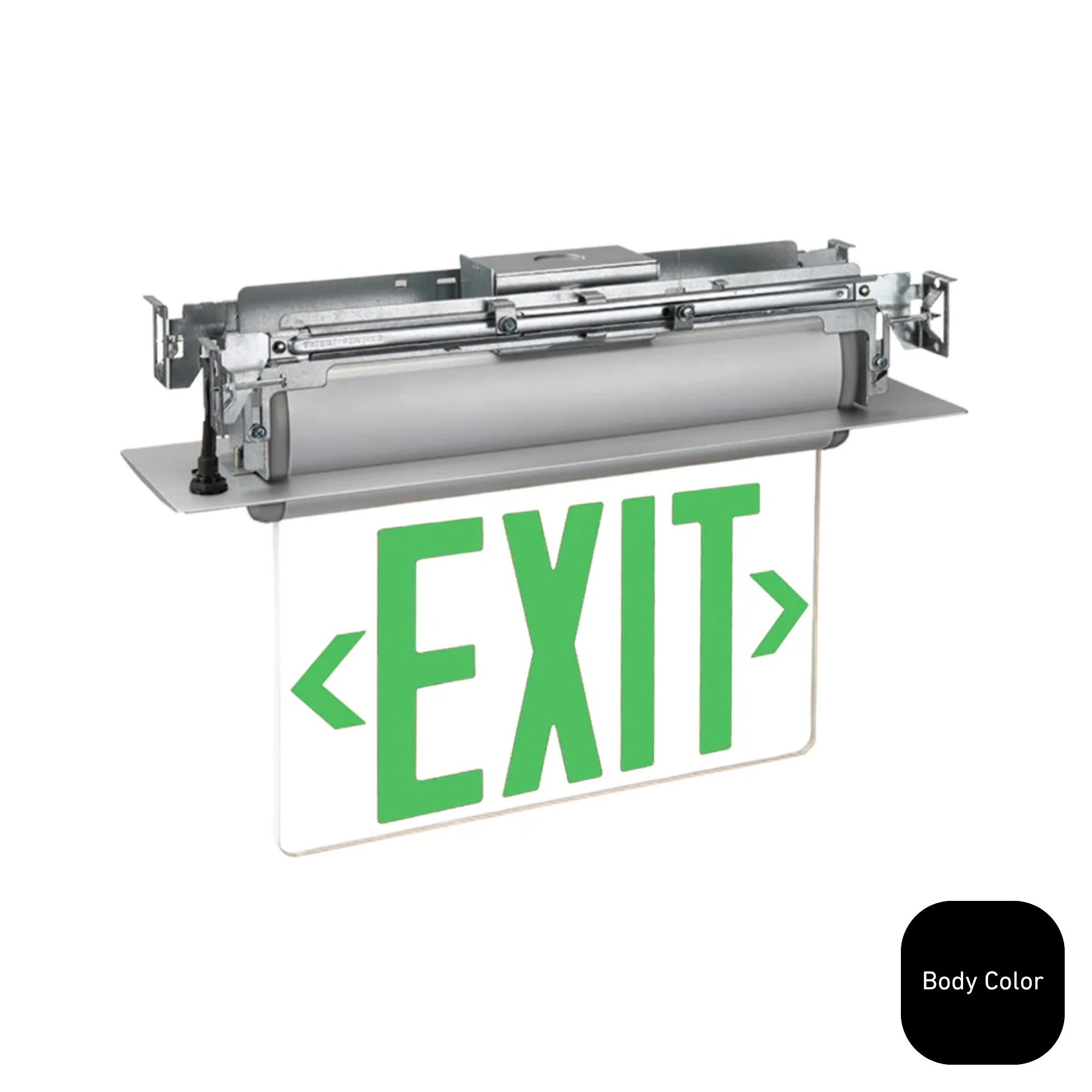 Exitronix Universal Swivel Mount LED Edge-Lit Exit Sign - Bees Lighting