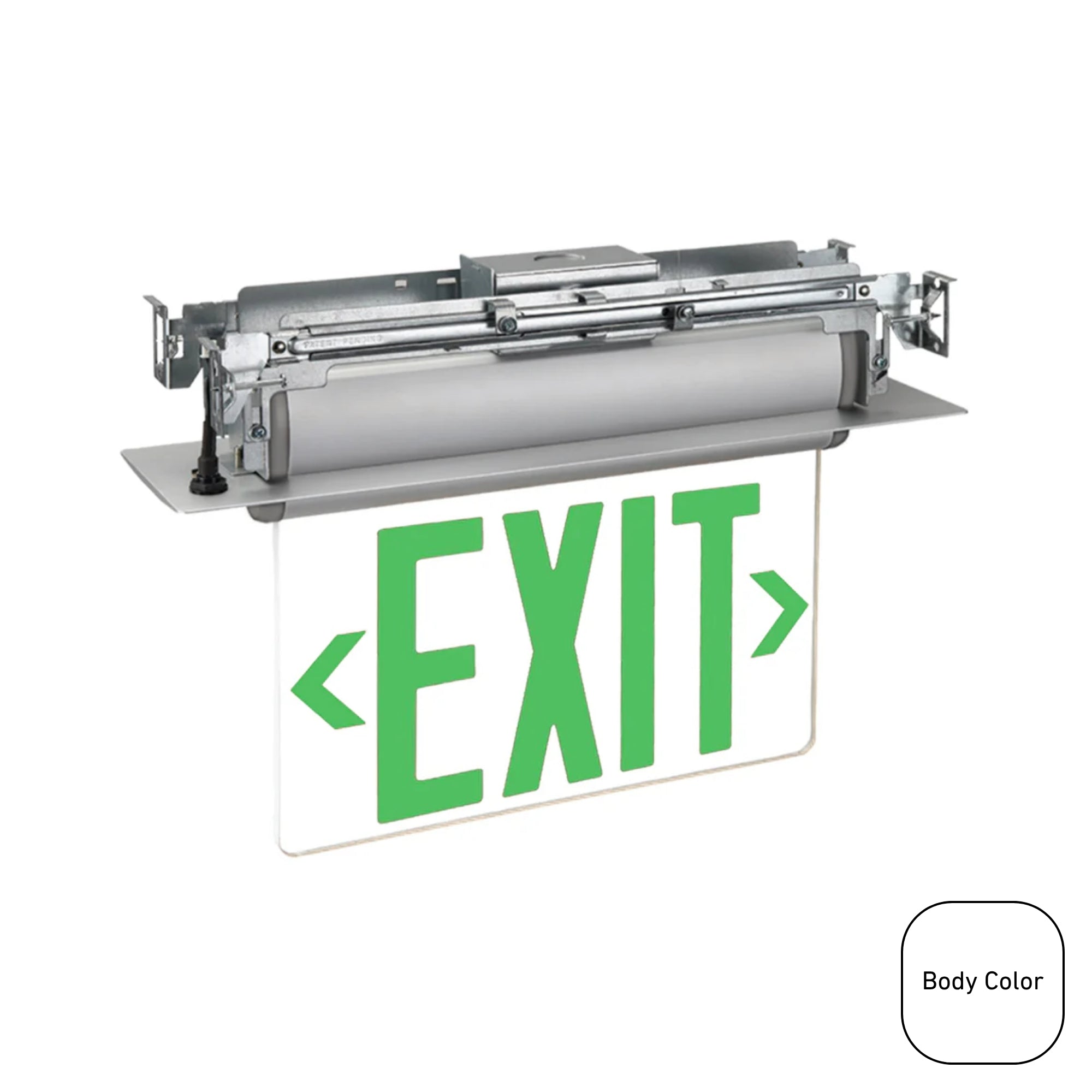 Exitronix Universal Swivel Mount LED Edge-Lit Exit Sign - Bees Lighting