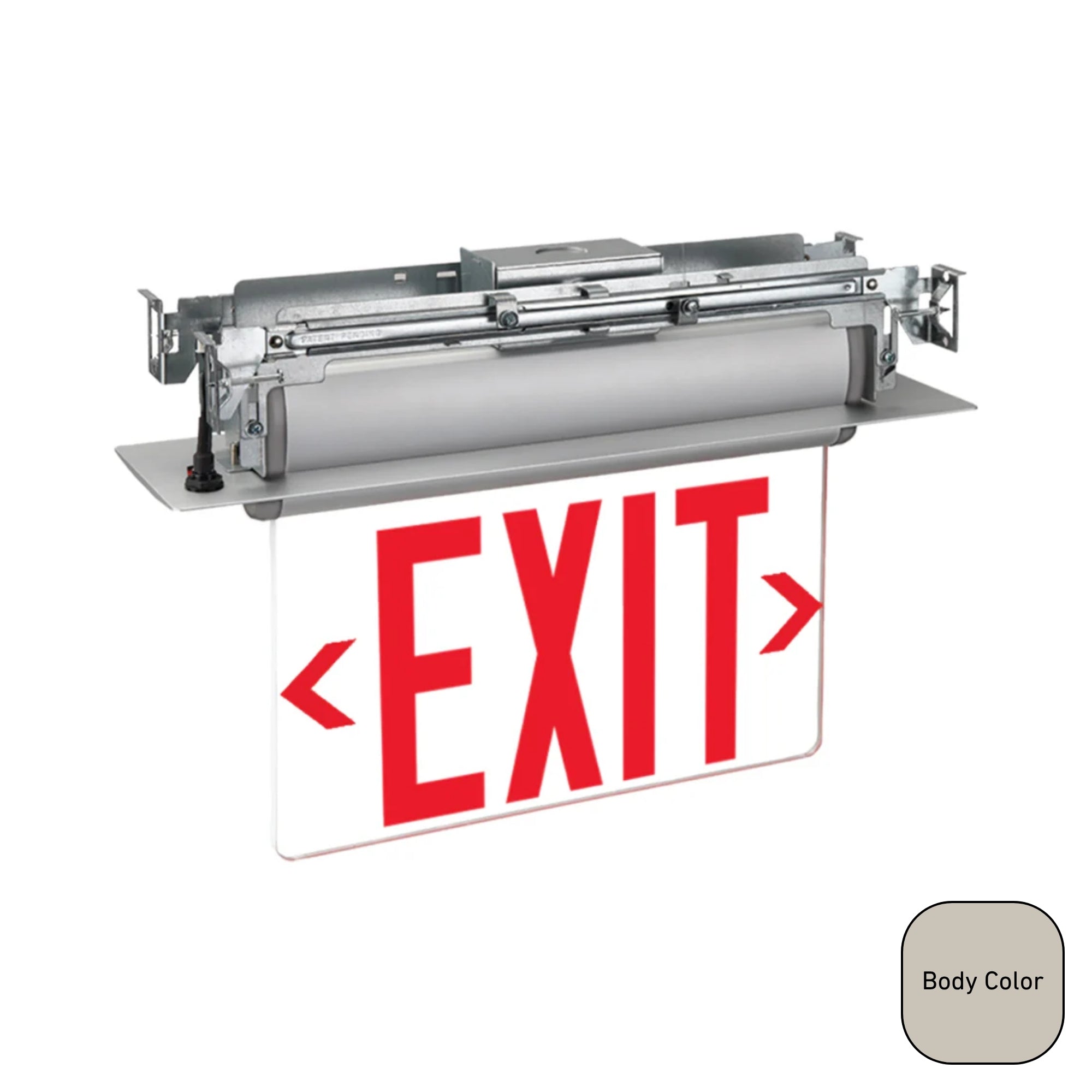 Exitronix Universal Swivel Mount LED Edge-Lit Exit Sign - Bees Lighting
