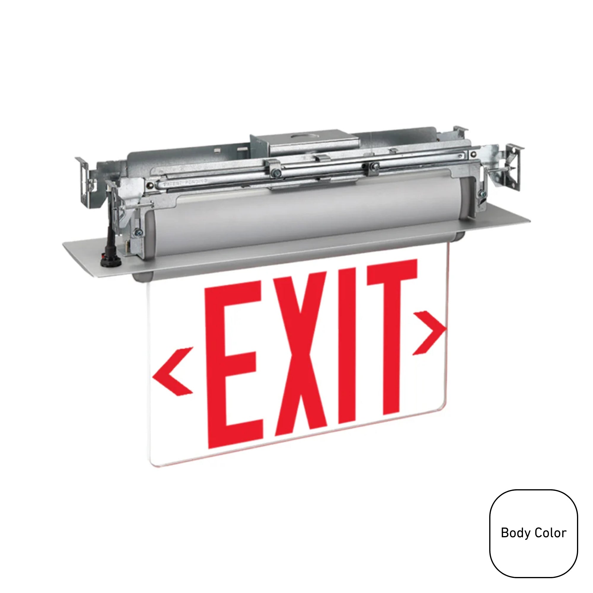 Exitronix Universal Swivel Mount LED Edge-Lit Exit Sign - Bees Lighting