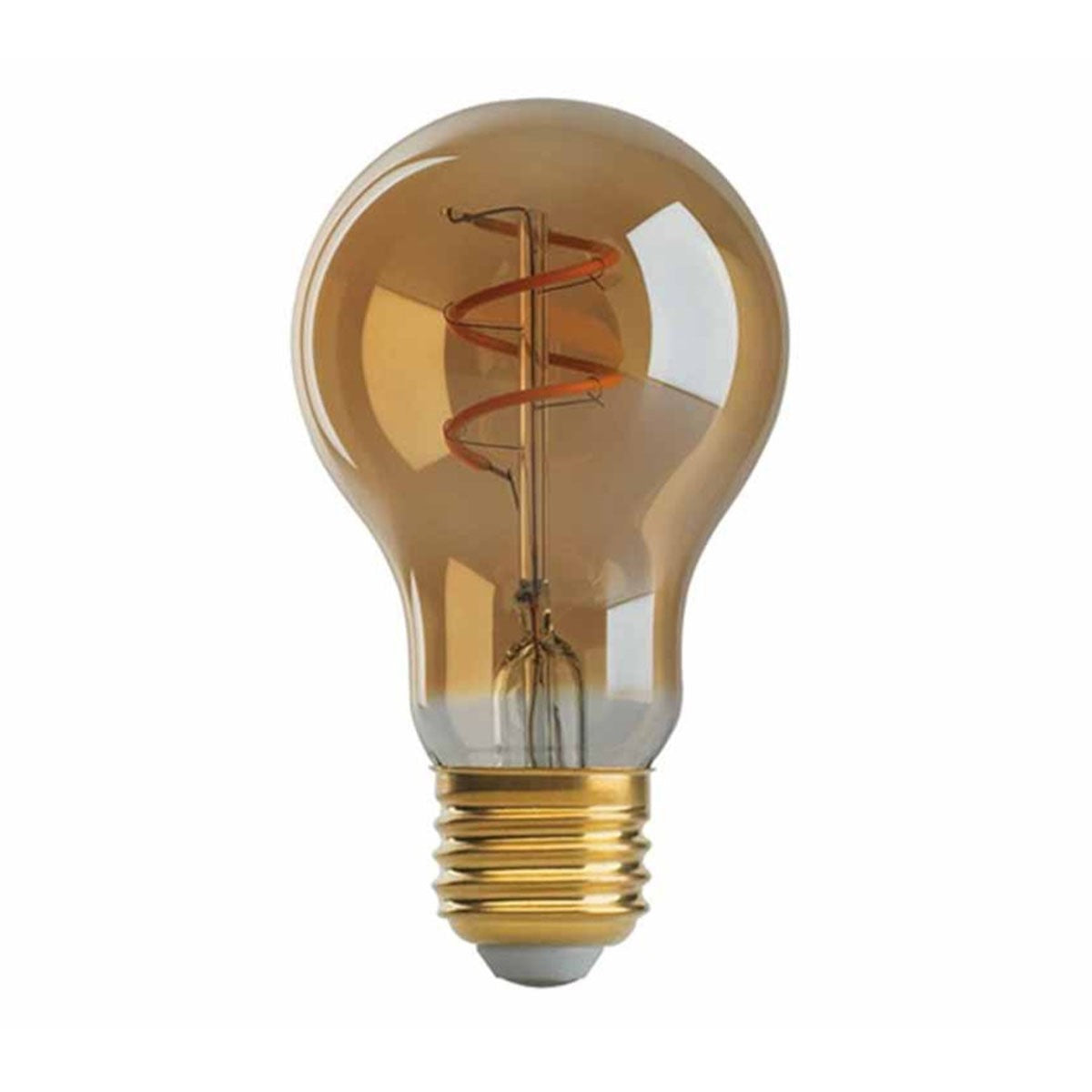 A19 Filament LED Bulb, 5 Watt, 220 Lumens, 2000K, E26 Medium Base, Amber Finish