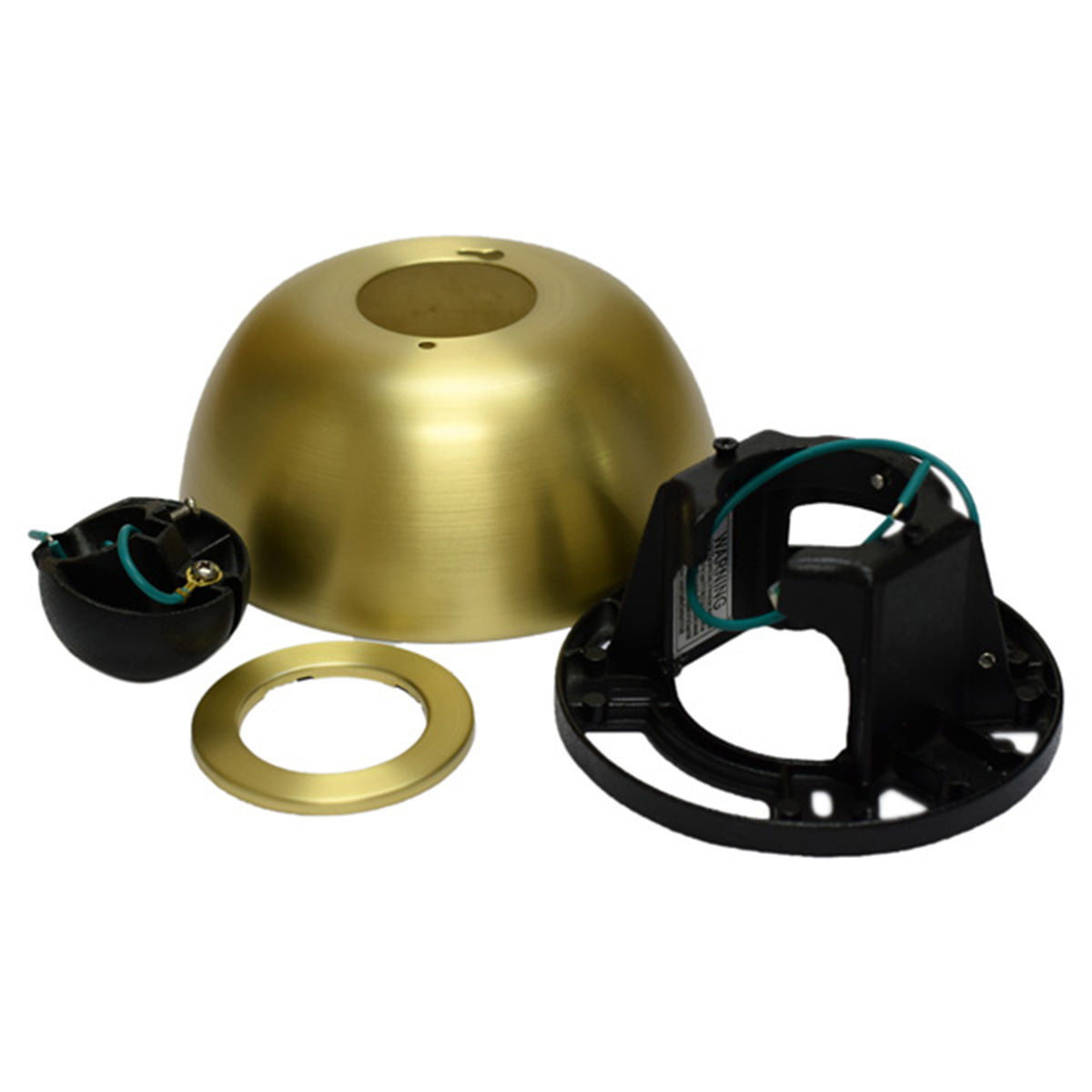 Sloped Ceiling Kit, Damp Rated, Brushed Satin Brass Finish - Bees Lighting