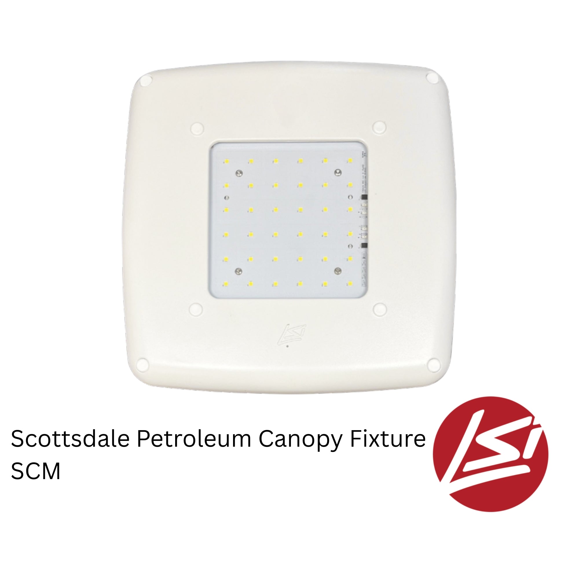 LSI SCM Series Low-Profile Canopy Light 19,989 Lumens 147W 5000K 120-277V Surface Mount White