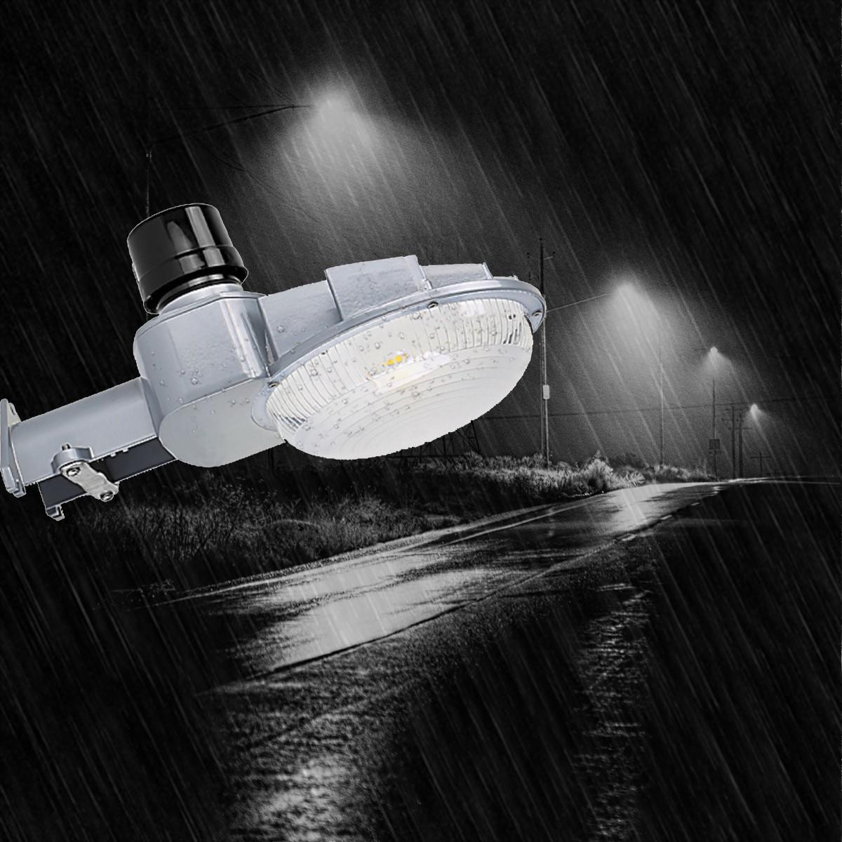 LED Dusk to Dawn Security Light, 45 Watts, 6200 Lumens, 5000K, Wall Mount, 120-277V - Bees Lighting