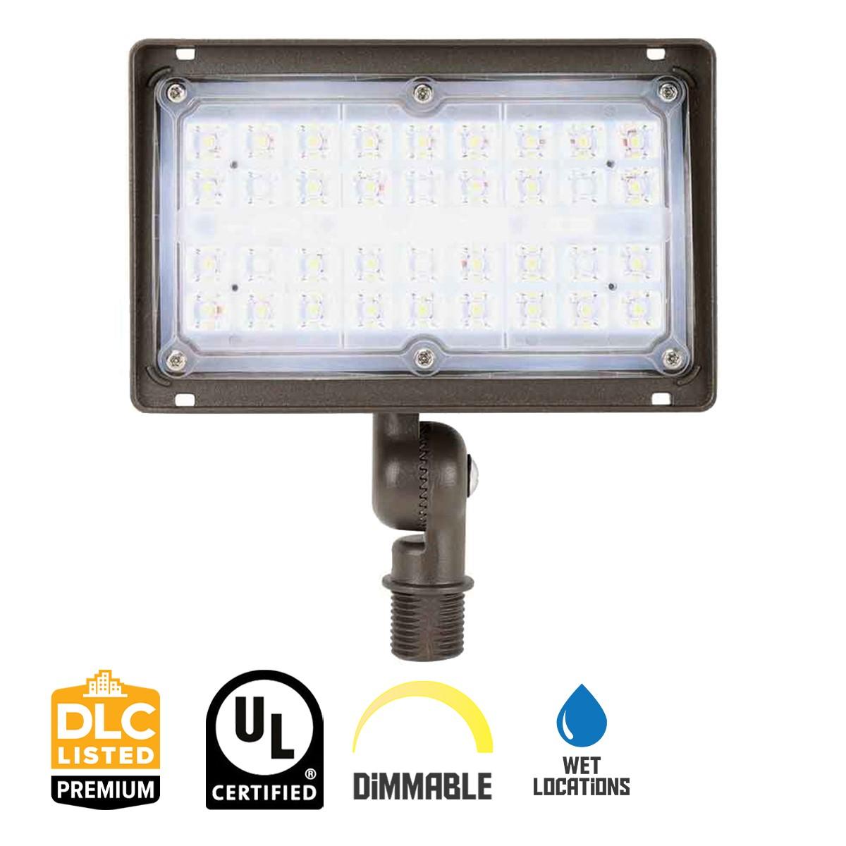 LED Flood Light, 1950 Lumens, 15 Watts, 5000K, 120-277V, Knuckle - Bees Lighting