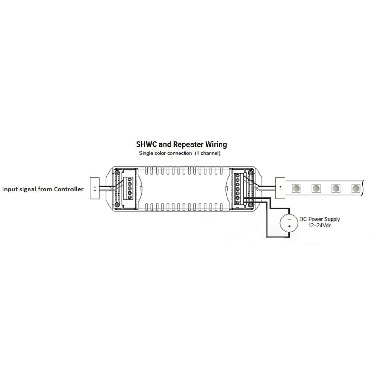 LUXcontrol LED Smart WiFi Controller, 1-Channel / 2-Wire, Standard 12V/24V Low Voltage, 5A - Bees Lighting