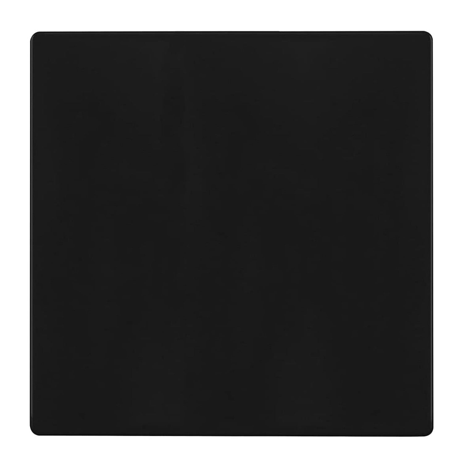 2-Gang Screwless Blank Wall Plate, Black - Bees Lighting