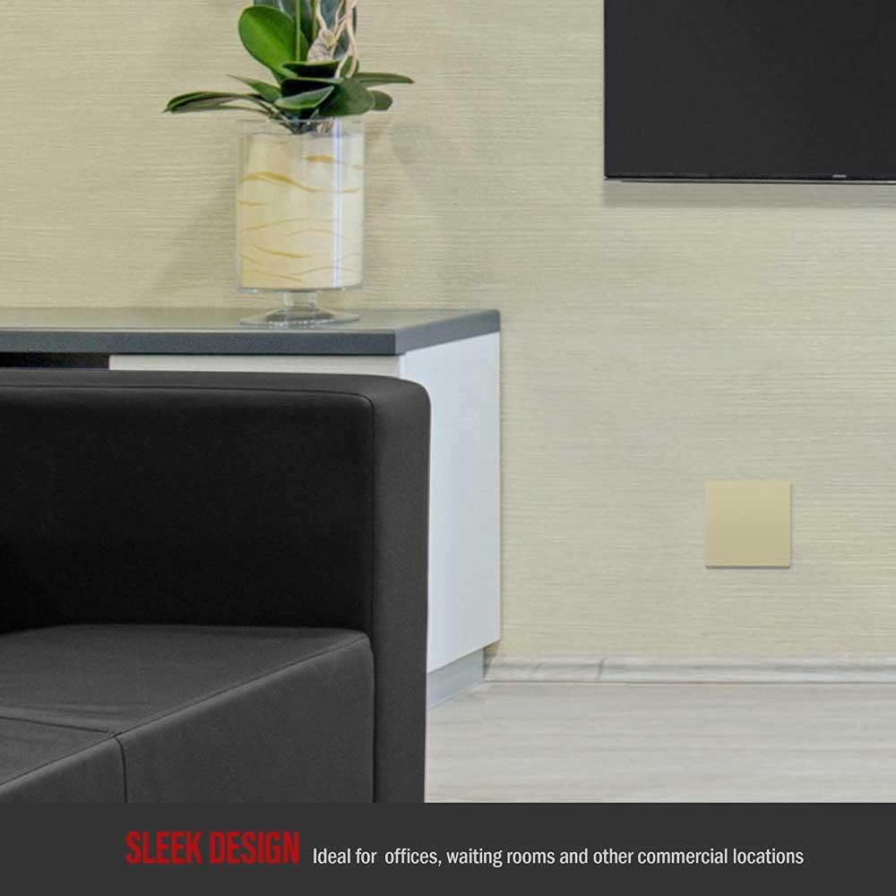 2-Gang Screwless Blank Wall Plate, Ivory - Bees Lighting