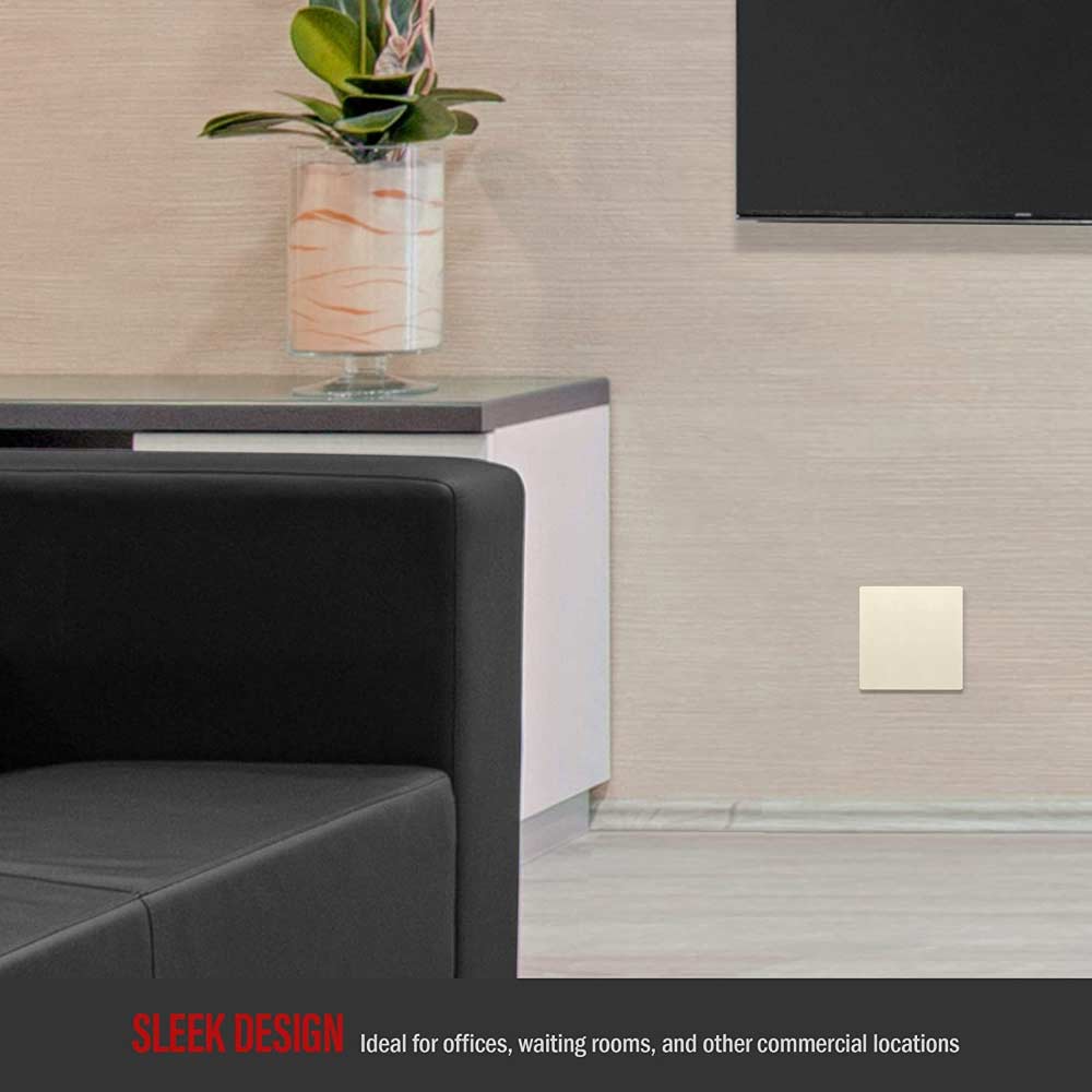 2-Gang Screwless Blank Wall Plate, Light Almond - Bees Lighting