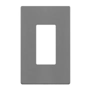 1-Gang Decorator Rocker Screwless Wall Plate, Gray - Bees Lighting
