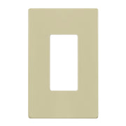 1-Gang Decorator Rocker Screwless Wall Plate, Ivory - Bees Lighting