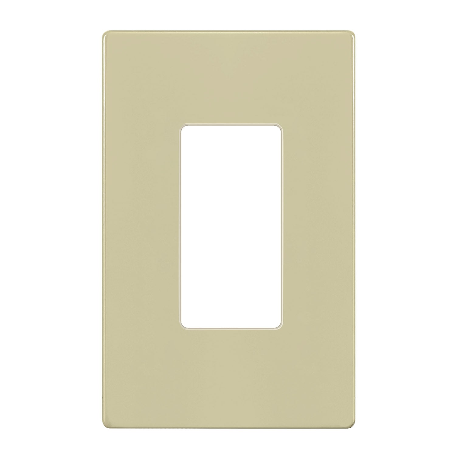 1-Gang Decorator Rocker Screwless Wall Plate, Ivory - Bees Lighting
