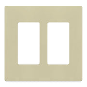 2-Gang Decorator Rocker Screwless Wall Plate, Ivory - Bees Lighting