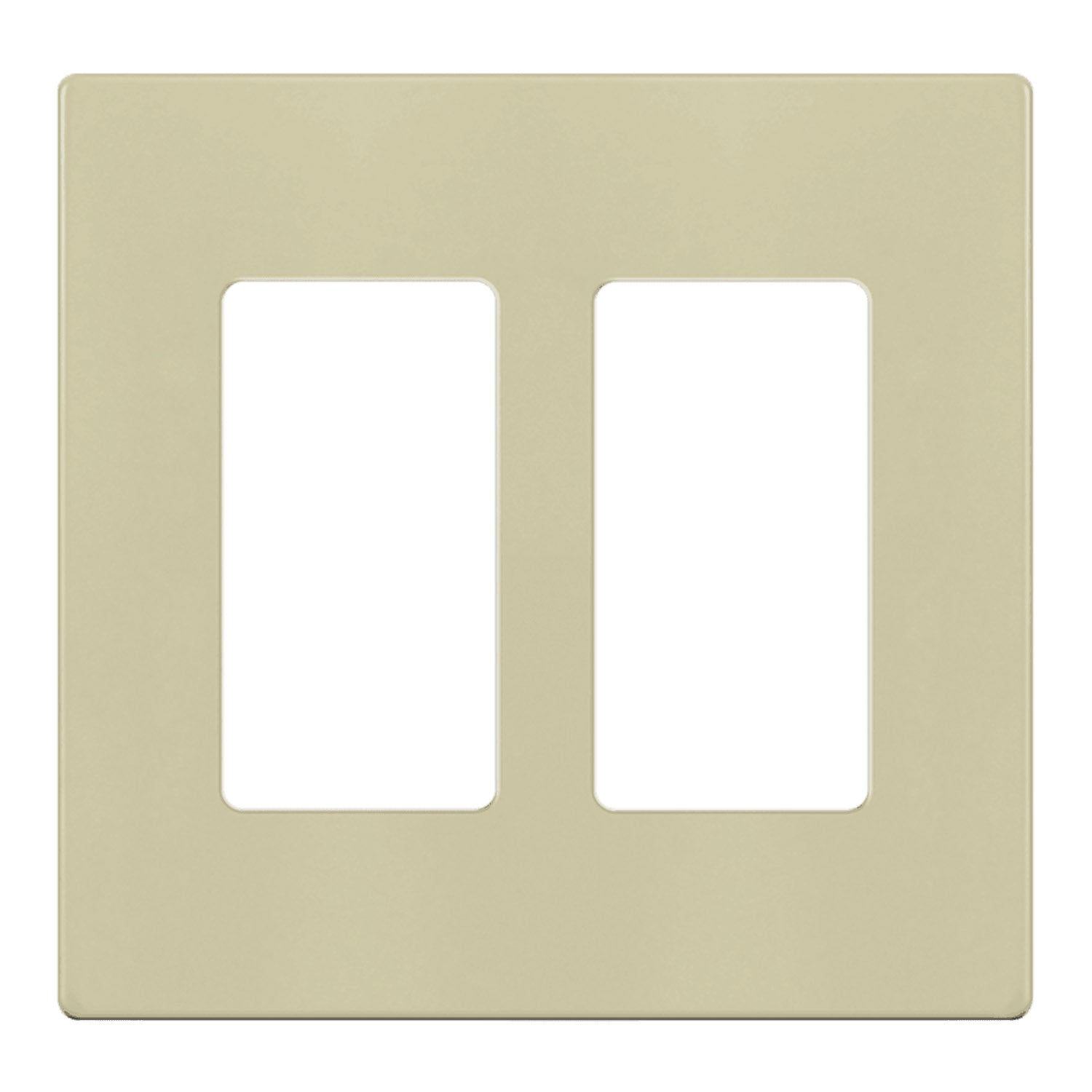 2-Gang Decorator Rocker Screwless Wall Plate, Ivory - Bees Lighting