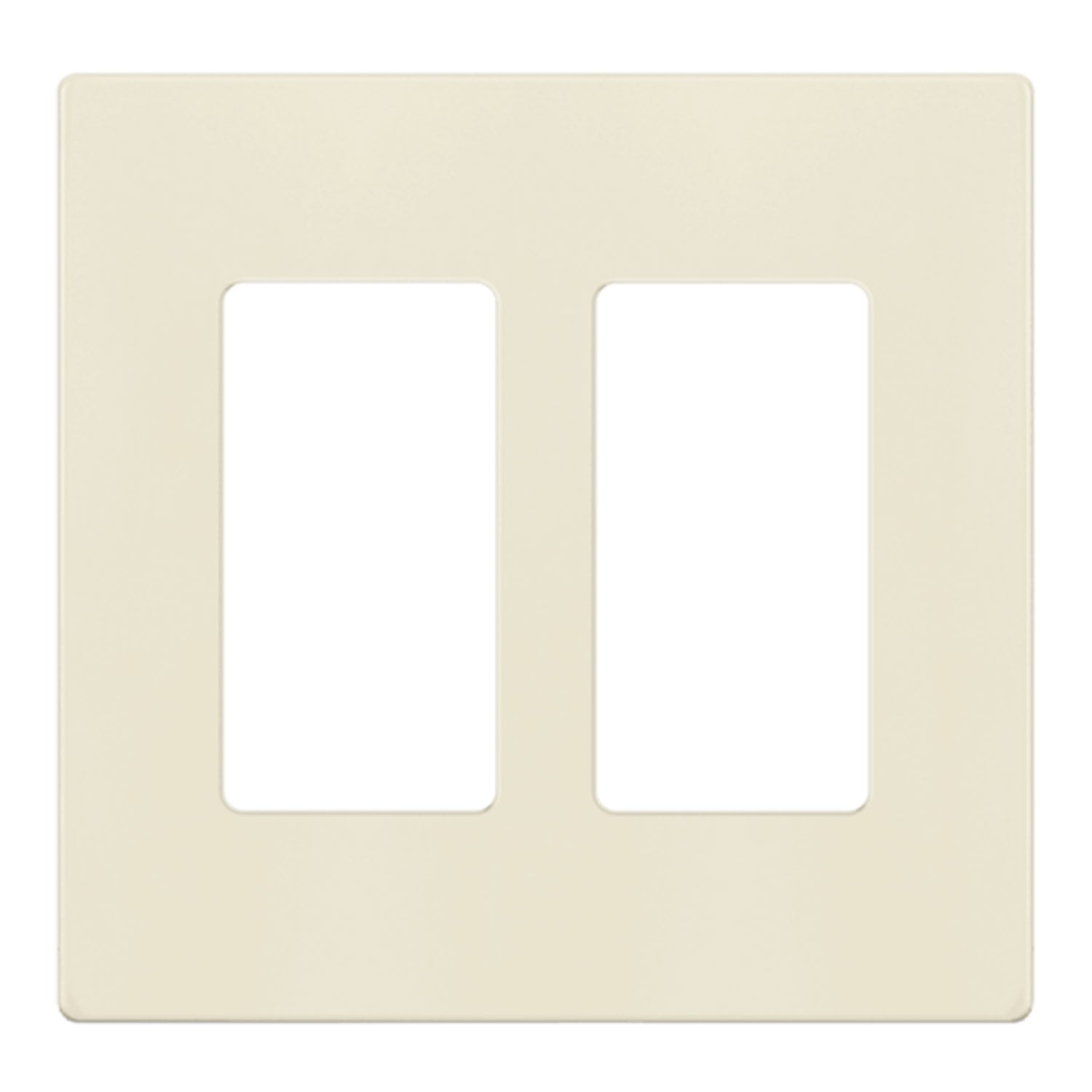 2-Gang Decorator Rocker Screwless Wall Plate, Light Almond - Bees Lighting