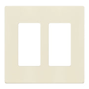 2-Gang Decorator Rocker Screwless Wall Plate, Light Almond - Bees Lighting