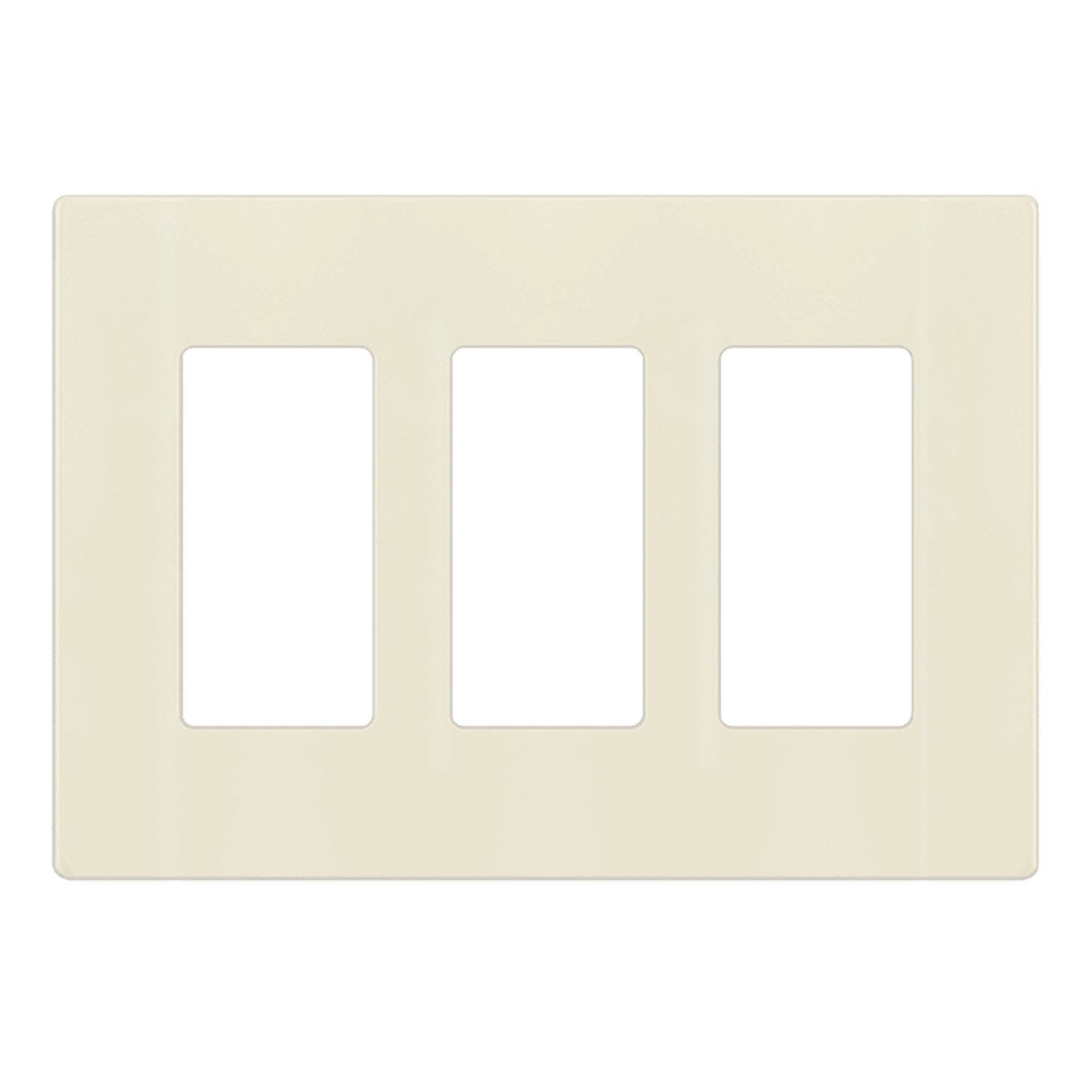 3-Gang Decorator Rocker Screwless Wall Plate, Light Almond - Bees Lighting