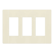 3-Gang Decorator Rocker Screwless Wall Plate, Light Almond - Bees Lighting