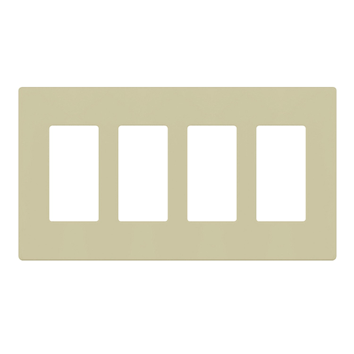 4-Gang Decorator Rocker Screwless Wall Plate, Ivory - Bees Lighting