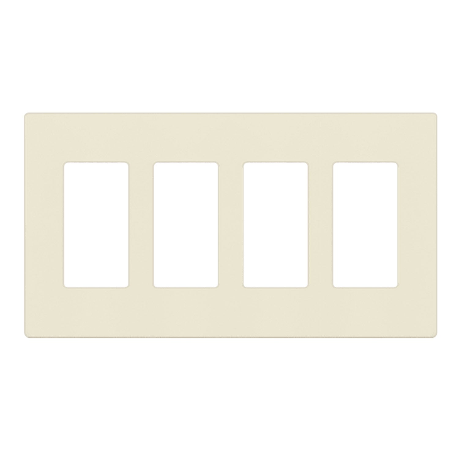 4-Gang Decorator Rocker Screwless Wall Plate, Light Almond - Bees Lighting