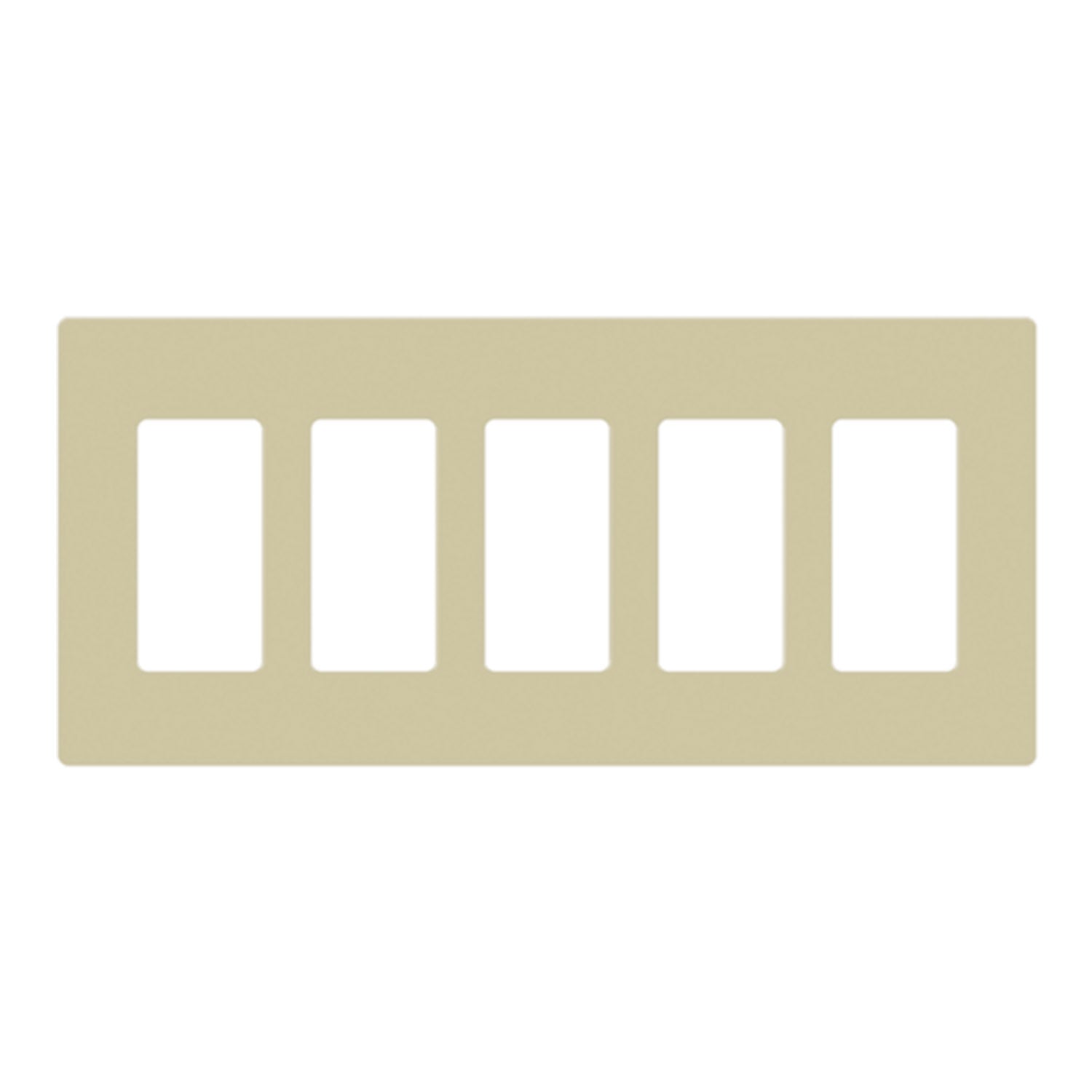 5-Gang Decorator Rocker Screwless Wall Plate, Ivory - Bees Lighting