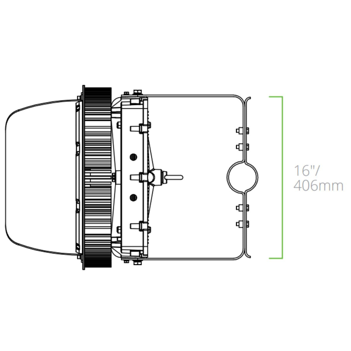 Flood Light and High Bay LED Light, 450 Watts, 79600 Lumens, 4000K, Black Finish, 480V - Bees Lighting