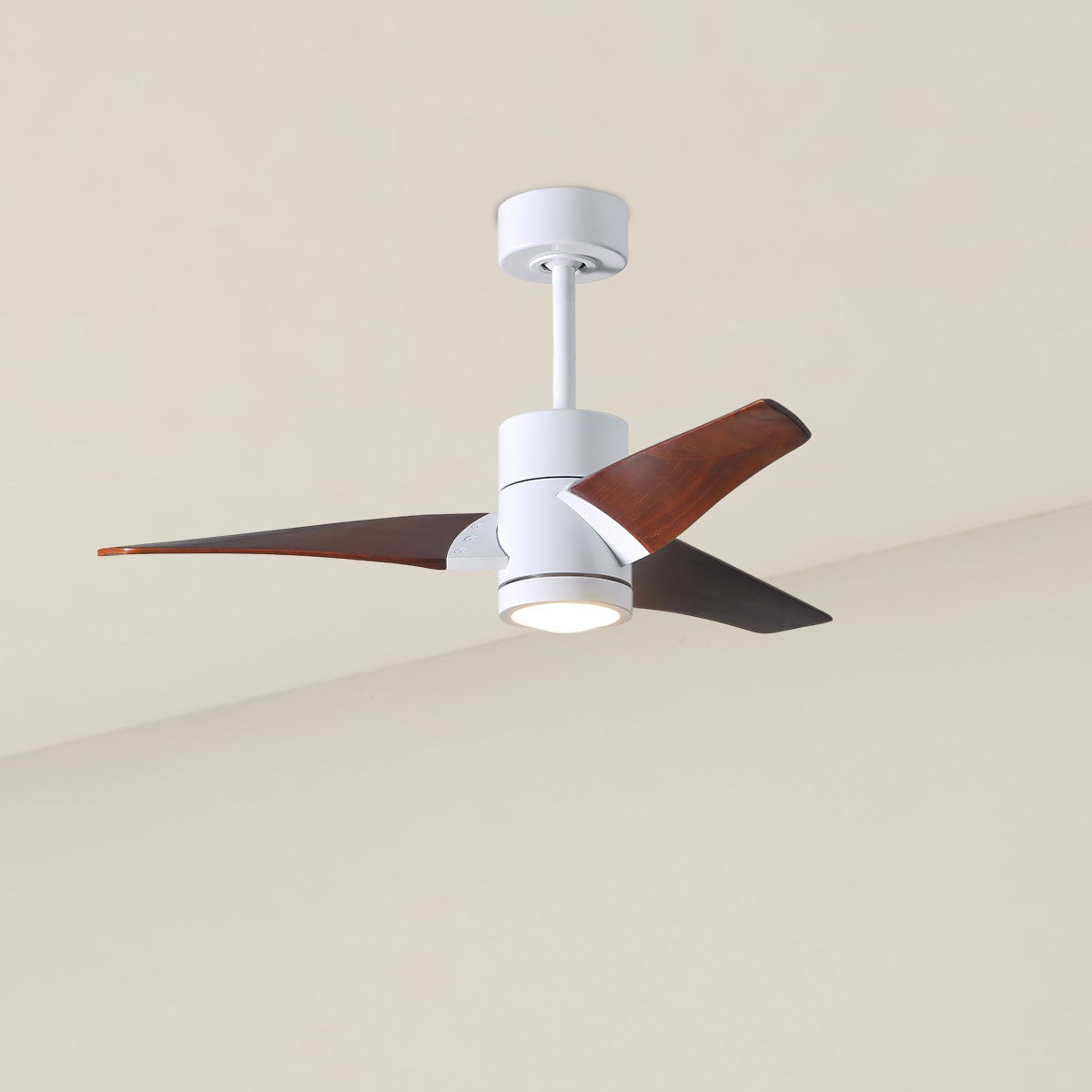 Super Janet 42 Inch Outdoor Ceiling Fan With Light, Wall And Remote Control Included