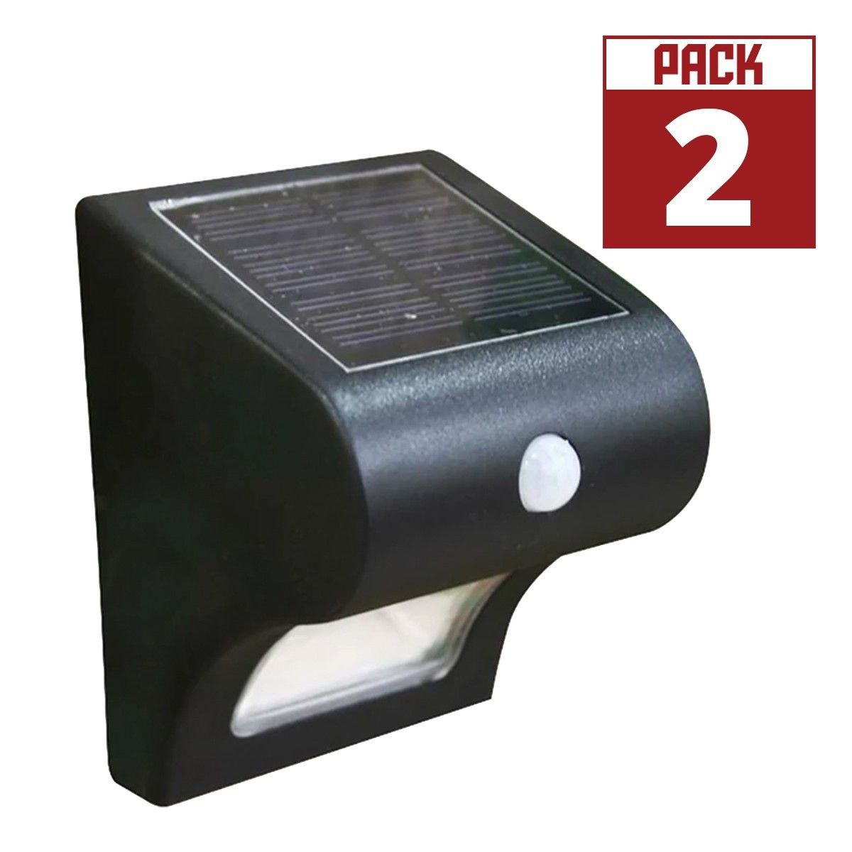 Solar LED Outdoor Wall Sconce 4500K (Pack Of 2)