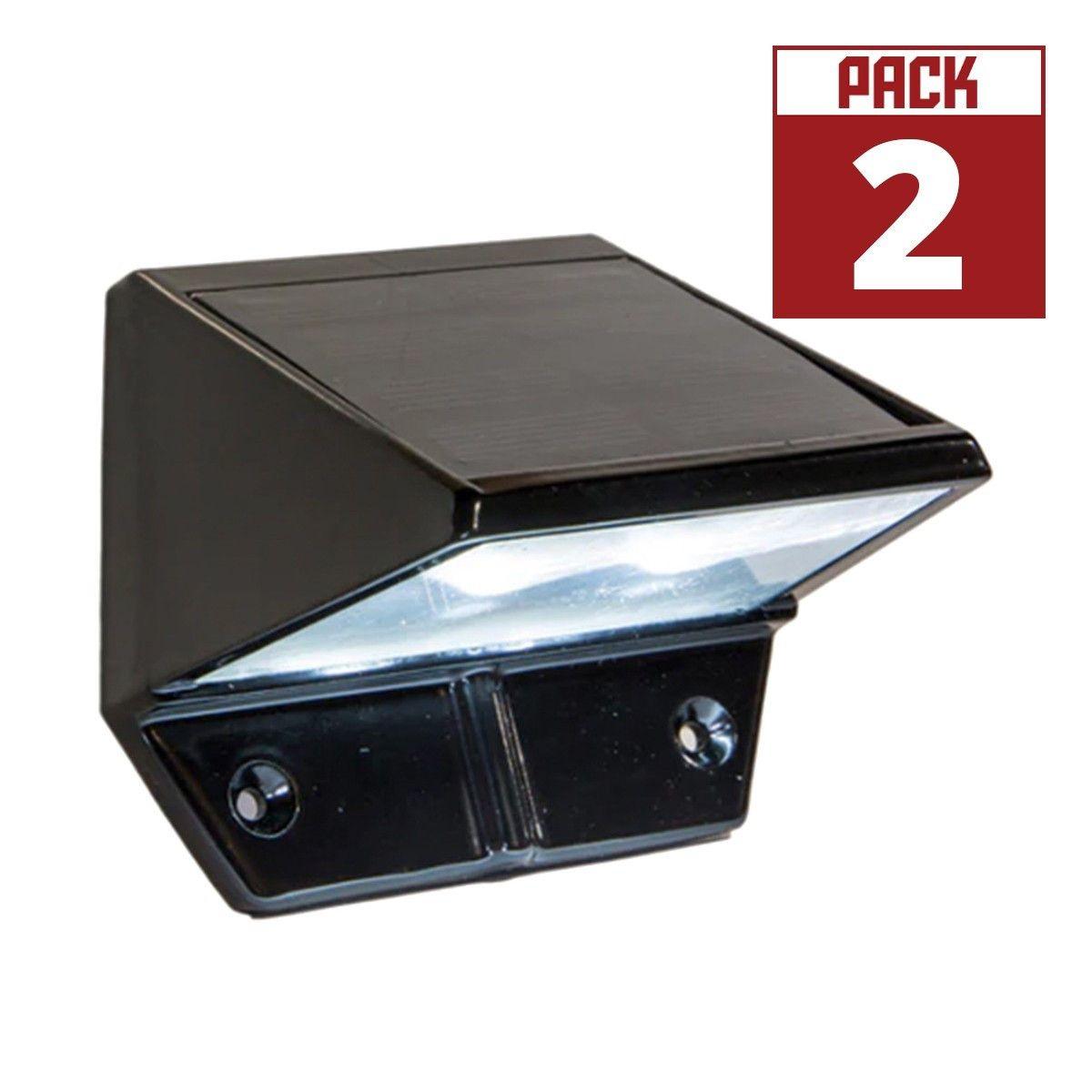 Solar LED Wall Sconce With Photocell 12 Lumens 4500K (Pack of 2)