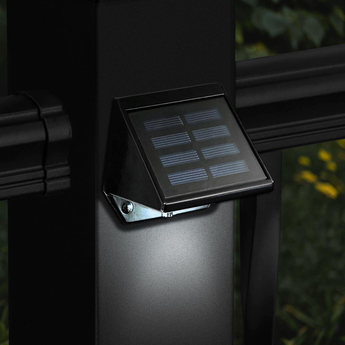 Solar LED Wall Sconce With Photocell 12 Lumens 4500K (Pack of 2) - Bees Lighting