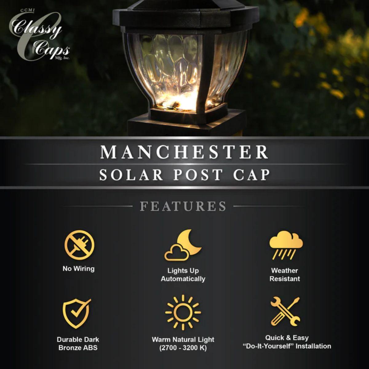 LED Solar Post Cap 4x4 10 Lumens 2700K (Pack Of 2)