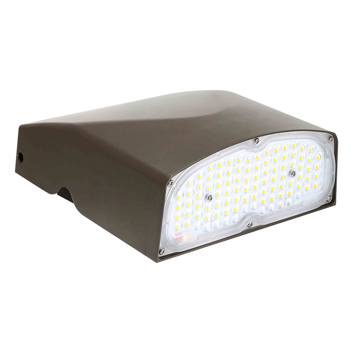 LED Cutoff Wall Pack, 80W, 11400 Lumens, 30K/40K/50K, 120-277V - Bees Lighting