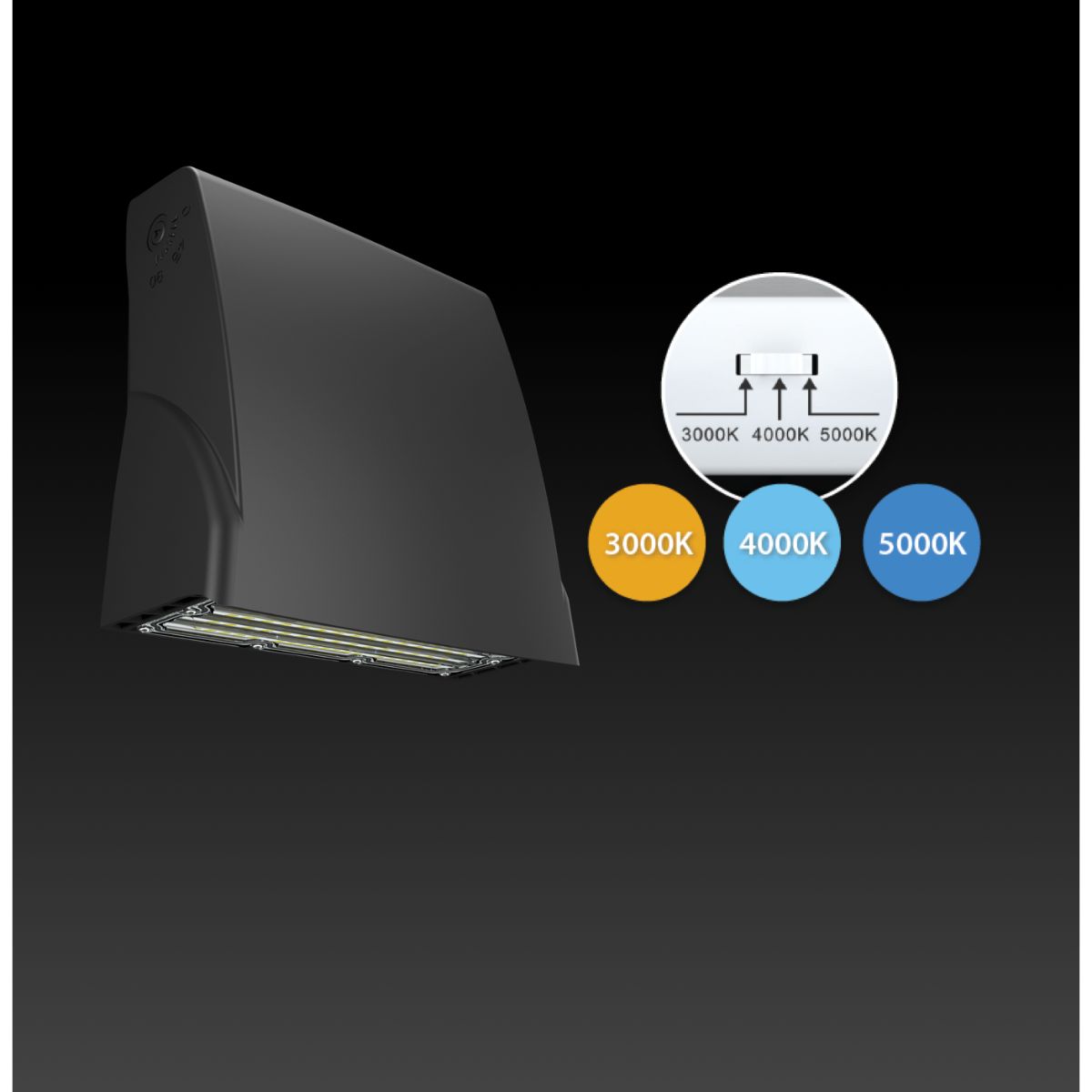 LED Cutoff Wall Pack, 30W, 3800 Lumens, 30K/40K/50K, 120-277V - Bees Lighting