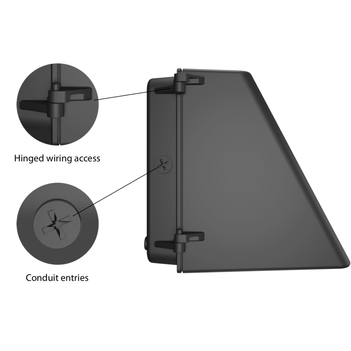 LED Cutoff Wall Pack, 40 Watts, 5400 Lumens, 30K/40K/50K, 120-277V - Bees Lighting