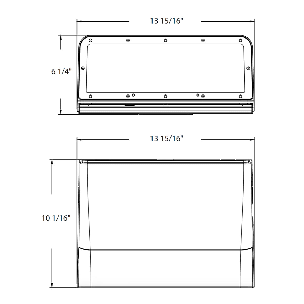 LED Cutoff Wall Pack, 150W, 21700 Lm, 30K/40K/50K, 120-277V, White - Bees Lighting