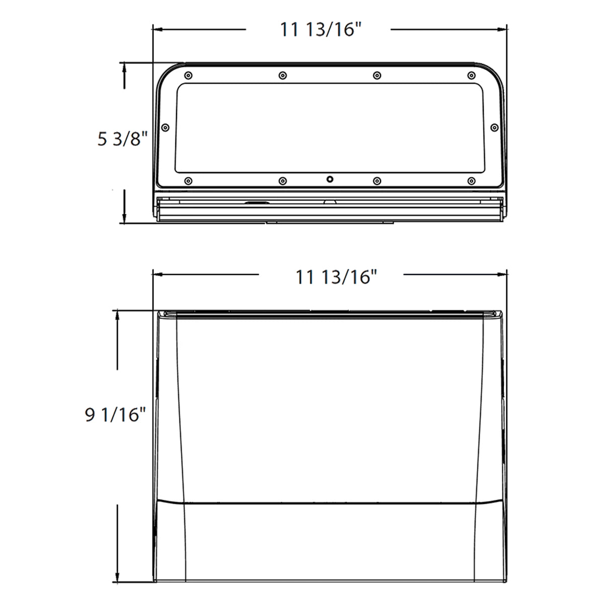 LED Cutoff Wall Pack, 100W, 14300 Lm, 30K/40K/50K, 120-277V, White - Bees Lighting