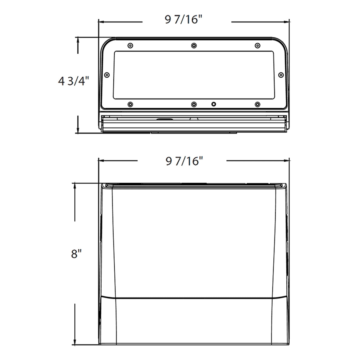 LED Cutoff Wall Pack, 30W, 4800 Lm, 30K/40K/50K, 120-277V, White - Bees Lighting