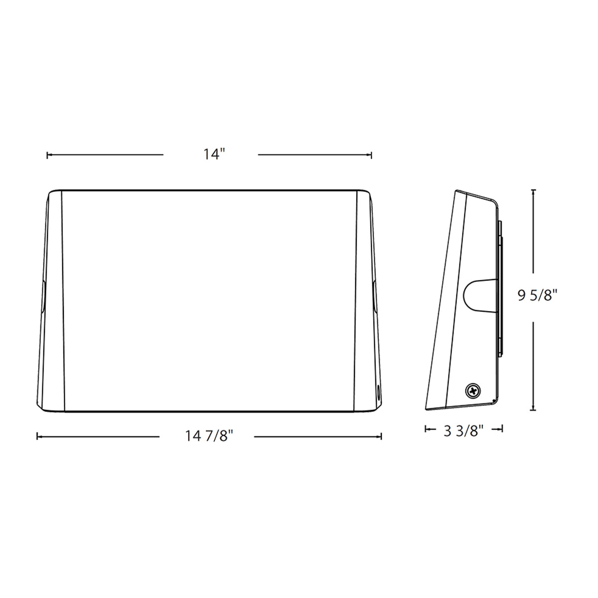 LED Cutoff Wall Pack, 55W, 7800Lm, 30K/40K/50K, 120-277V, Bronze - Bees Lighting