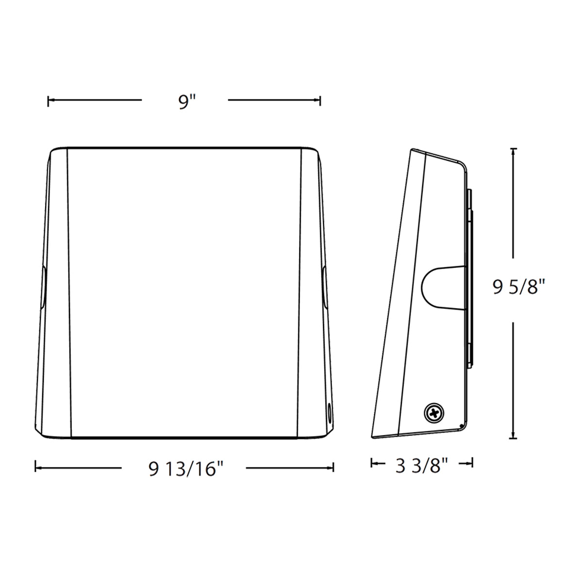 LED Cutoff Wall Pack, 38W, 5250Lm, 30K/40K/50K, 120-277V, Bronze - Bees Lighting