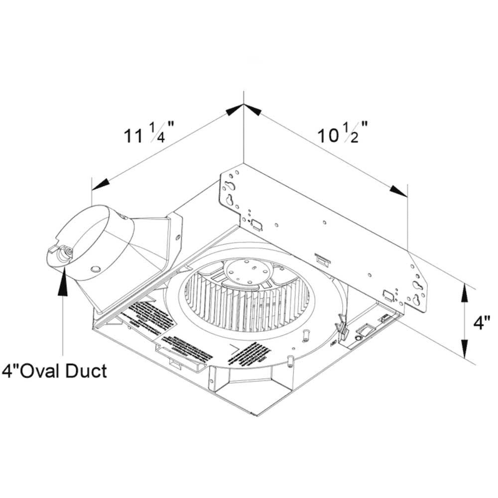 Delta BreezSlim Adjustable 50-80-110 CFM Bathroom Exhaust Fan - Bees Lighting