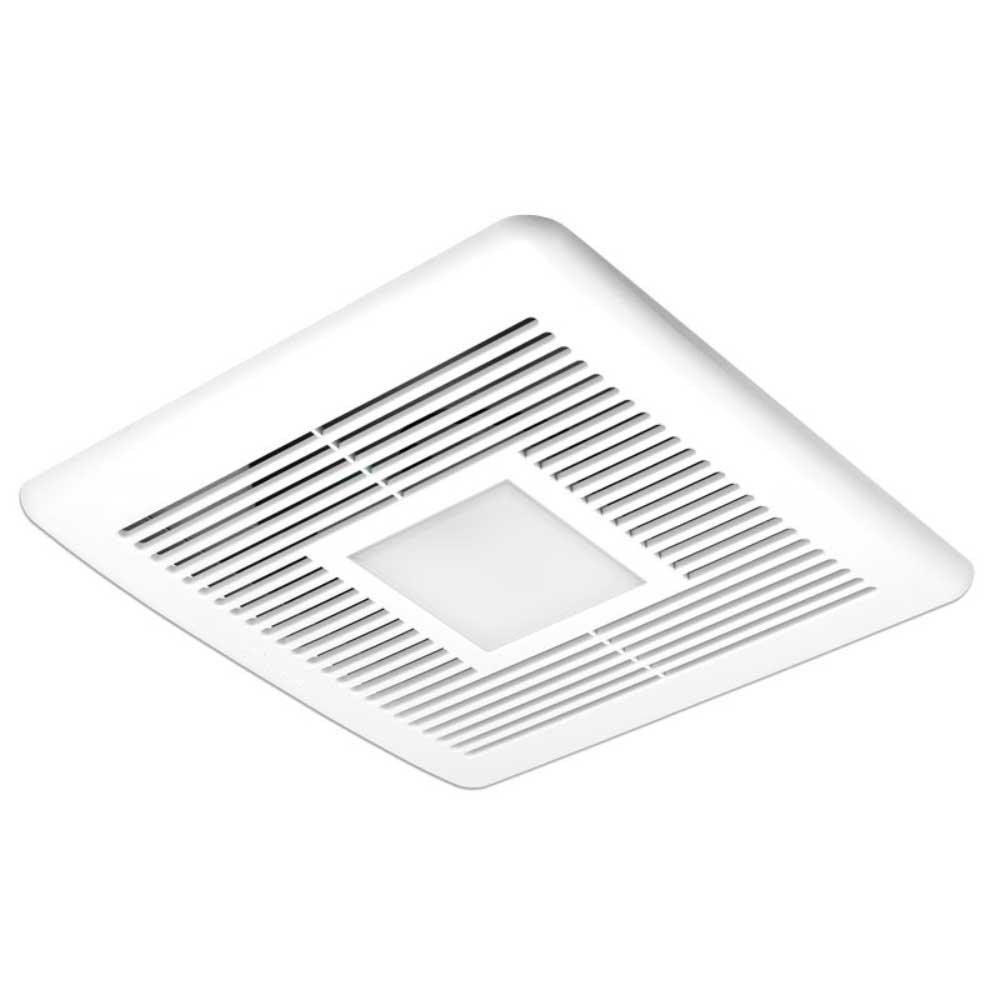 Delta BreezSlim Adjustable 50-80-110 CFM Bathroom Exhaust Fan With Dimmable LED Light - Bees Lighting